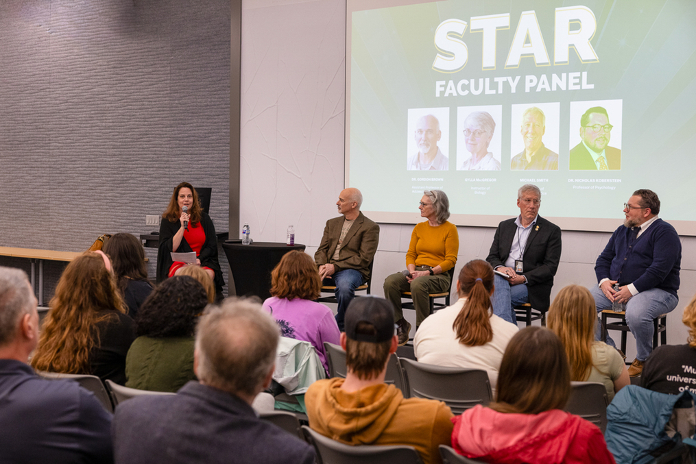 Keuka College Provost Dr. Heather Maldonado moderated the 2026 STAR Faculty Panel.
